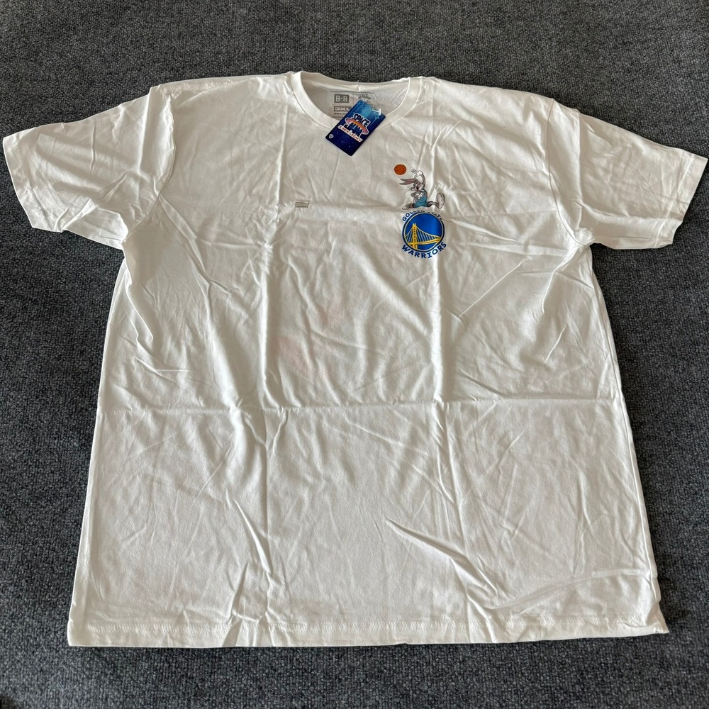 Golden State Warriors x Space Jam T-Shirt White Taz Daffy Bugs Mens 3XL NWT NBA - Picture 2 of 13